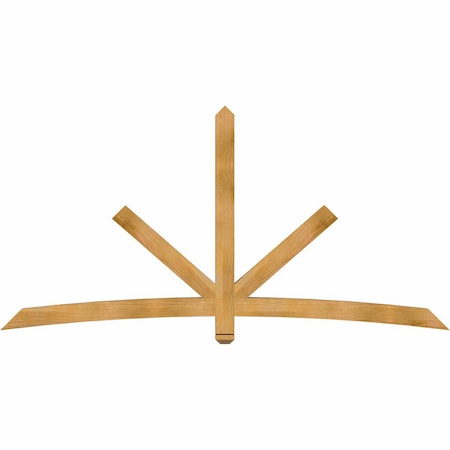 Ekena Millwork Alberta Rough Sawn Timber Gable Bracket, Western Red Cedar, 96"W x 48"H x 4"D x 4"F, 12/12 Pitch GBW096X48X0404ALB00RWR